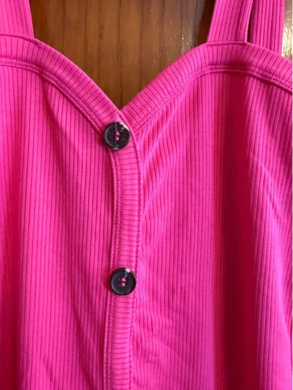 Hot Pink Ribbed Bodycon Dress - Medium - Picture 2 of 15